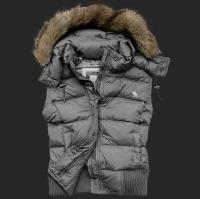 dames abercrombie fitch fur hooded bodywarmer grijs Store Utrecht qta7l153